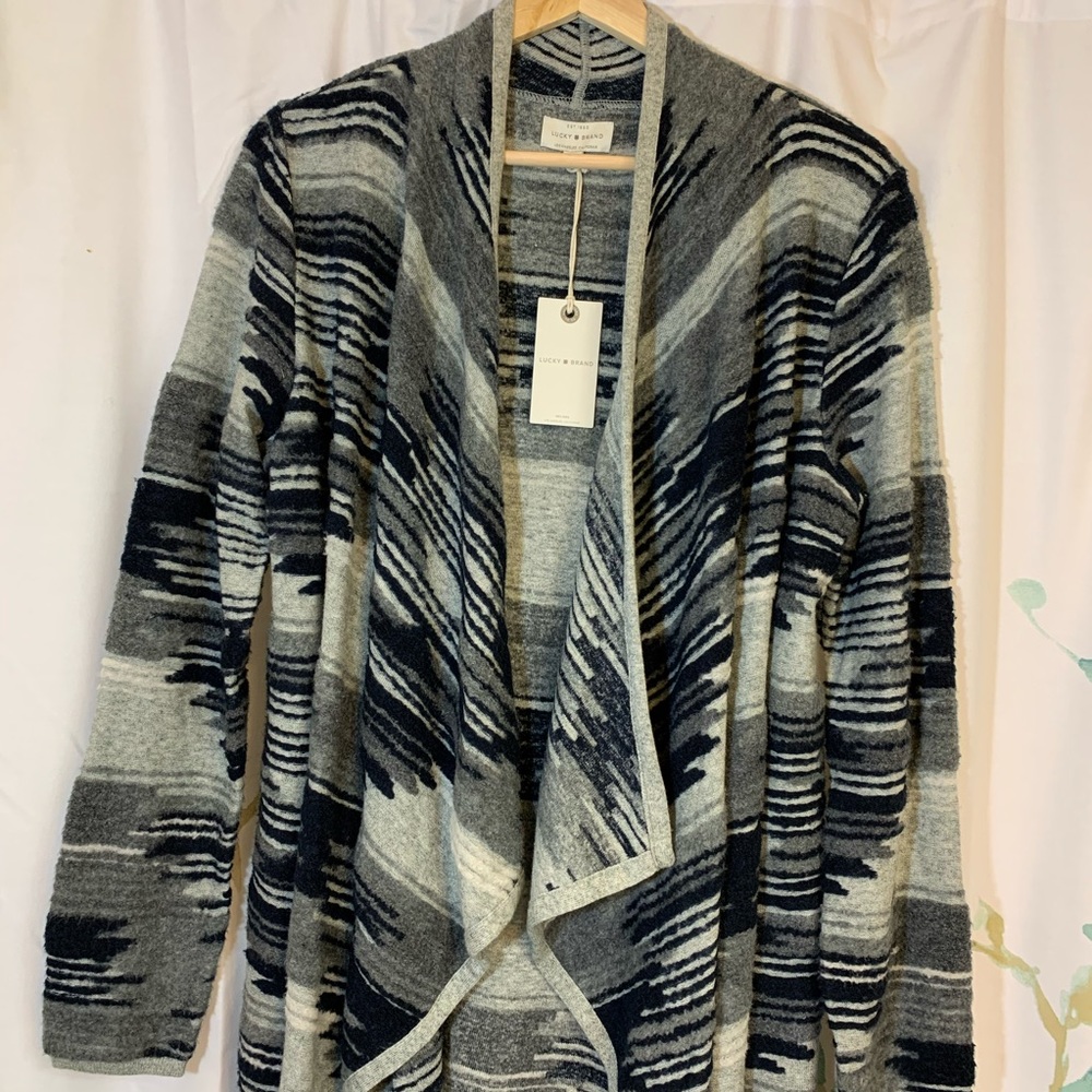 Lucky Brand Pattern Cardigan - Picture 3 of 8